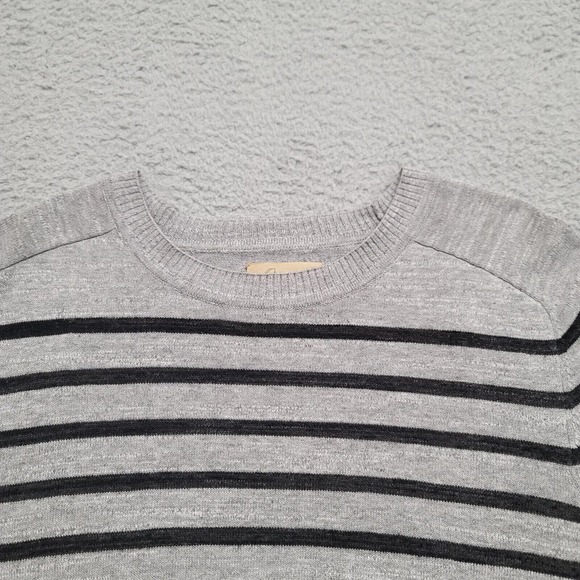 Lucky Brand Sweater Mens Large Gray Striped‎ Casual Normcore Long Sleeve Classic - Picture 2 of 9